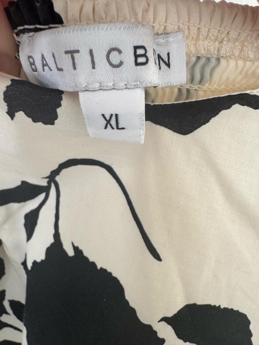 Baltic Born Cream Midi Dress with Black Floral Print - Picture 2 of 5